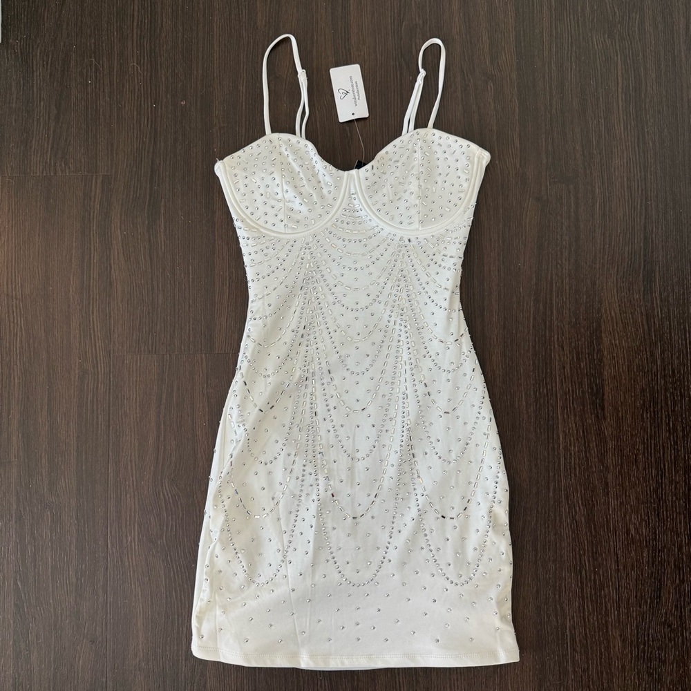 Windsor White Beaded Dress